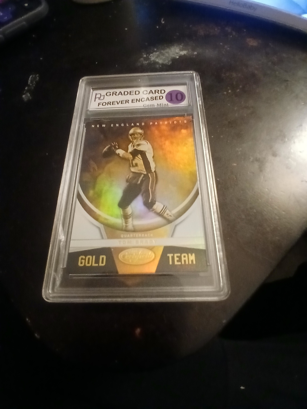 Gold Team Tom Brady Graded Gem Mint 10 Holographic Design